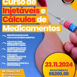 Matrícula Online – Curso 2 em 1: Cálculo de Medicamentos + Administração de Injetáveis